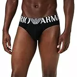 Emporio Armani Uomo Brief Essential Megalogo Slip, Nero, M