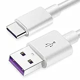 OcioDual Cavo USB Tipo C 2m Bianco 4.2A 120BA Caricabatterie Carica Rapida Ricarica e Dati per Cellulari Smartphones Tablets