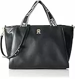 Tommy Hilfiger Borsa a Tracolla Donna Tommy Life Tote Media, Nero (Black), Taglia Unica