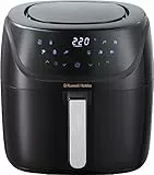 Russell Hobbs Friggitrice ad Aria XXL 8 l, 7 Funzioni Cottura: Griglia, Arrostisce, Disidrata etc. & 10 Programmi, Lavastoviglie ok, Display Touch, Fino a 220°C, AirFryer Satisfry 27170-56