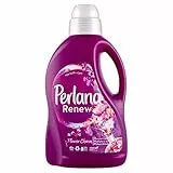 Perlana Renew Flower Charm, detersivo lavatrice, mantieni la brillantezza dei tuoi capi colorati e bianchi, confezione singola da 24 lavaggi
