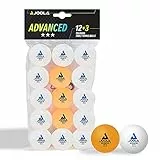 JOOLA 44206 - Palline da ping pong a 3 stelle, per allenamento avanzato, diametro 40 mm, 15 pezzi, colore: Bianco/Arancione