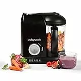BÉABA - Babycook Solo, Cuocipappa Omogeneizzatore, Cottura a Vapore, Robot per Pappe 4 in 1 : Mixer + Cottura, Neonato e Bambino, Made in France, Nero