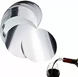 20 Pezzi Tappi Versatori da Vinos Vino Versatore Disco Riutilizzabile Versatore di Vino per Ristoranti, Hotel, Bar, Club, Matrimoni Di Compleanno, Argento