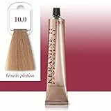 Keramine H Colorazione Professionale 10,0 Biondo Platino 100 ml- Kh Tinta per Capelli Professionale - Colorazione Permanente ad Ossidazione Professionale - Tintura Capelli - Colore Permanente