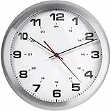 Niscioma Orologio da Parete in Alluminio e Vetro con Design Elegante e Vetro Convesso - Facile da Installare e Resistente - Ø 27,5x7,5 cm