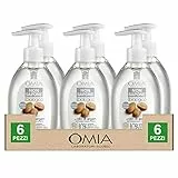 Omia Laboratoires Sapone Non Sapone Detergente Mani e Viso Biologico con Olio di Argan per Pelle Secca e Irritabile Azione Delicata e Protettiva Certificato ICEA Eco Bio Cosmesi - 6 Flaconi da 300ml
