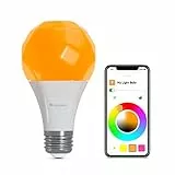 Nanoleaf Essentials Lampadina LED E27 RGBW Smart e Dimmerabile - Luci Led 16M Colori Thread & Bluetooth, Funziona con Google Home Apple, Sincronia Musica e Monitor, Decorazioni Casa e Gaming