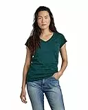 G-STAR RAW Eyben Slim V-Neck Top Donna ,Verde scuro (vermont pine D21314-4107-A915), M