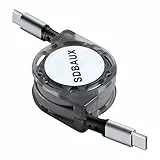 SDBAUX Cavo USB Type C a Type C PD Retrattile 60W Ricarica Rapida Trasmissione Dati Cavetto Compatibile Con Samsung S21 S20 Note20,Huawei P30 P20,LG,Xiaomi-1M