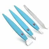 BEZOX Kit di coltelli per pedicure e manicure professionale con custodia - Cura dei piedi Callus Kit per la pelle dura (Blu)