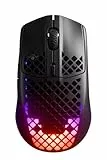 SteelSeries Aerox 3 Wireless Onyx (2022) - Mouse da gaming super leggero - 68g Design resistente all'acqua - 200 ore di durata della batteria