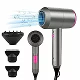 Asciugacapelli Ionico Phone per Capelli Professionale ioni 2000W AC motore professionale con 3 impostazioni di calore, tasto aria fredda con 1 diffusore e 2 concentratori per molte acconciature