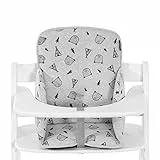 Hauck Cuscino Seggiolone Cosy per seggiolone Alpha e Beta - Riduttore Seggiolone con rivestimento antiscivolo e schienale alto - (Nordic Grey)