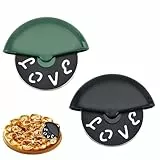 2 Pz rotelle taglia-pizza in acciaio INOX con coperchio,Rotella tagliapizza e erbe aromatiche,Lama Ultra-Affilata in acciaio inox con guaina protettiva - Taglio extra facile di pizza, erbe e altro