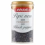 Cannamela, La Dispensa, Pepe Nero in Grani, Confezione da 85g, Piccantezza Intensa, Adatto a Primi Patti, Filetti, Insaporitore per Insalate e Contorni