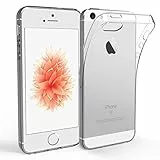 NEW'C Cover Compatibile con iPhone 5 e iPhone 5S e iPhone SE 2016, Custodia Gel Trasparente Morbida Silicone Sottile TPU [Ultra Leggera e Chiaro]