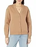 Amazon Essentials Cardigan Felpato dalla vestibilità Comoda (Taglie Forti Disponibili) (in precedenza Amazon Aware) Donna, Cammello, 5XL Plus