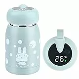 flintronic Borraccia Bambini, LED Intelligente Tazza Senza BPA, 320ml Termica Boccetta per Vuoto, in 304 Acciaio Inox Inossidabile per Campeggio/Scuola-Azzurro