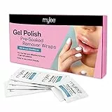 Mylee Salviette levasmalto pre-imbevute con solvente per smalto gel, Professionali, Per manicure e pedicure, Veloci e facili da usare (100 salviette)