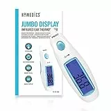 HoMedics Jumbo Display, Termometro Auricolare ad Infrarossi, Termometro da Orecchio con Allarme Febbre