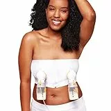 Medela Hands-Free, Corpetto per l'estrazione a mani libere, Reggiseno per estrarre comodamente, con Adaptive Stretch per un'ottima vestibilità, Bianco M