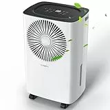 CONOPU Deumidificatore Portatile 12 litri/giorno, Scarico Continuo, Deumidificazione Automatica, Modalità Sonno, Timer 24 Ore, Deumidificatore Casa Muffa, per un'Esperienza Confortevole e Asciutta