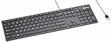AmazonBasics tastiera con cavo nero opaco, layout QWERTY americano