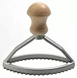 Eppicotispai - Timbro ovale in alluminio con manico in legno di faggio, 10,5 cm x 5,5 cm
