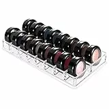 Luxspire Organizer per Ombretto, Contenitore per Ombretti, Porta Trucchi, Contenitore per Cosmetici, Porta Ombretti in Acrilico con 16 Scomparti, Scatola Makeup per Ombretto Rossetto - Trasparente