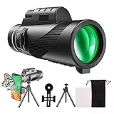 Monocoli Telescopio Monoculare, 12x50 HD Monocolo Telescopio Professionale Cannocchiale Professionale con Supporto per Smartphone, Telescopio Monoculare Impermeabile Cannocchiale per Adulti