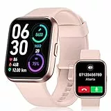 aeac Smartwatch Donna Chiamate, 1,7' Orologio Smartwatch Uomo Donna con Fare Chiamate Risposta Vivavoce, Alexa Integrato, Cardiofrequenzimetro SpO2 Sonno, Orologio Fitness Notifiche Messaggi Whatsapp