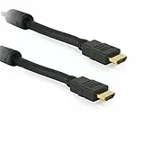 HDSupply HC011-25 Cavo HDMI standard ad alta velocità con ferrite HDMI-A maschio (da 19 pin) a HDMI-A maschio (19 pin) 2 volte schermato contatti dorati, 25,0m, nero