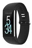 Polar A360 Fitness Activity Tracker Monitoraggio Attività Fisica con Cardiofrequenzimetro Integrato, Display Touch Screen, Taglia M (150-200 mm), Nero