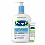 Cetaphil Emulsione Detergente Viso e Corpo, Senza Profumo, Formato 470 ml + Crema Idratante Viso e Corpo, Senza Profumo, Formato Viaggio 14 g