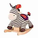 B. toys - Peluche cavalcabile Zebra a dondolo in legno - Kazoo - Rodeo Rocker - Per bambini dai 18 m+, Bianco e Nero