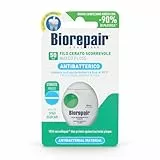 Biorepair, Filo Interdentale Antibatterico Cerato Scorrevole, Aroma di Menta Fresca - 1 Confezione da 50 mt