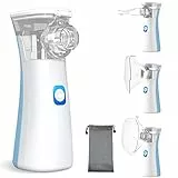 Aerosol Ultrasuoni Silenzioso Bambini e Adulti, HILEYOLLA Nebulizzatore Aerosol Portatile Permalattie Respiratorie Efficace,Mesh Inalatore Nebulizer Areosol per Casa e Viaggio