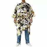 Zukmuk Poncho Antipioggia Riutilizzabile Adulto Unisex Mantella da Pioggia Multifunzionale Impermeabile con Cappuccion per Trekking Campeggio Escursione (Camuffare, 217cm*143cm)
