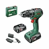 Bosch Trapano con percussione a batteria UniversalImpact 18V-60 (2 batterie da 2,0 Ah, sistema 18 Volt, in valigetta
