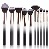 Pennelli Make Up Start Makers 10 Pezzi Premium Pennelli per Trucco Set Viso e Occhi, Sintetici per Fondotinta Correttori in Polvere Ombretto Arrossito