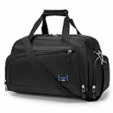 BAGZY Bagaglio a Mano 25L Borsa da Palestra Unisex Borsa da Viaggio Multifunzionale Borsa Sportiva Nylon Impermeabile Borsa a Mano con Tracolla per Fitness Campeggio All'aperto [Nero]