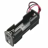 per batteria AA x 2 Supporto posteriore per posteriore a 2 slot con cavi Caricabatterie Caricabatterie Portatile 60000mah (Black, One Size)