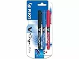PILOT V-Sign - Confezione di 3 penne con punta in feltro media Rosso-blu-nero
