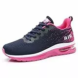 AFFINEST Donna Uomo Scarpe da Ginnastica Scarpe da Corsa Sportive Fitness Running Air Sneaker Basse Interior Casual all'Aperto Unisex Rosa Nero 39