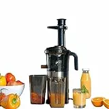 CCN Slow Juicer, spremiagrumi con coclea in ceramica, senza BPA, frutta, succo di sedano, erba di grano, per il 95% di rendimento del succo, a spirale invertita del motore, Easy-Clean