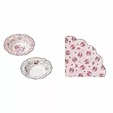 Talking Tables, Ciotole di Carta Truly Scrumptious, Design Vintage, Floreali, in 2, per festicciola, tè o Compleanno, Blu/Rosa (Confezione da 12)