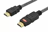 Ednet HDMI High Speed Cavo di connessione girevole tipo a rotierend ST/ST 2.0 m M/Ethernet Ultra HD UL si/SW Cotton Gold