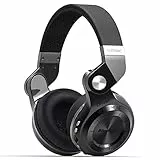 Bluedio, Cuffie Bluetooth senza fili pieghevoli over ear con slot per schede micro SD/radio FM/supporto Amazon Web Services/Mic/cablato, per telefoni cellulari/TV/PC (nero)