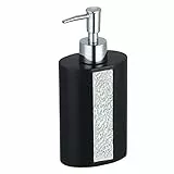 MSV Luanda-Dispenser per Sapone Liquido, in poliresina, Colore: Nero